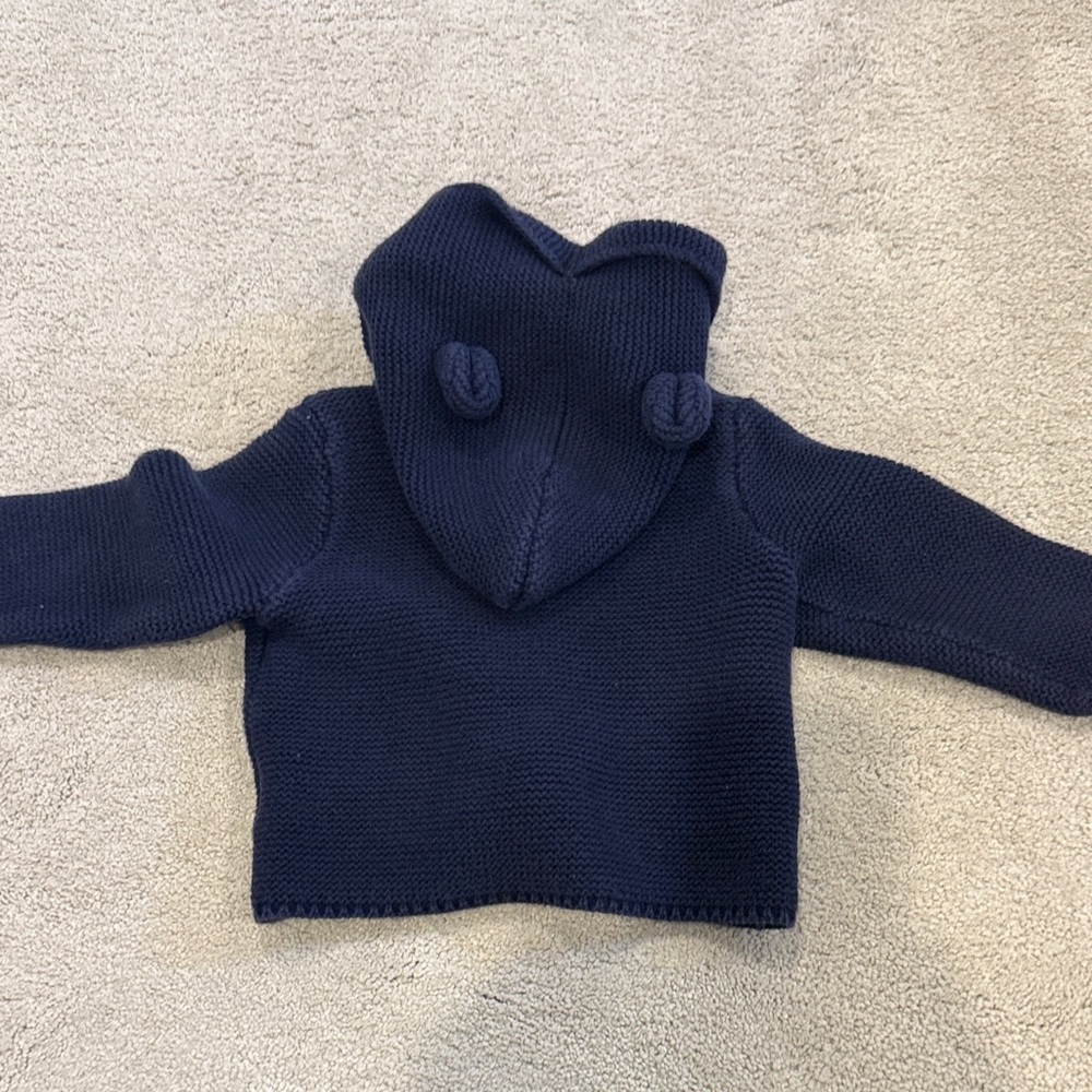GAP Dark Blue Baby Sweater with Hood - Picture 3 of 3